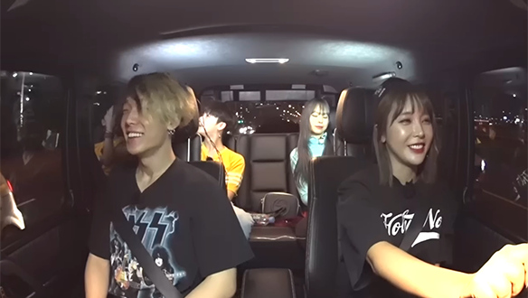 [미방분] 너는 내 취향저격~♪ 차를 클럽으로 만들어버리는 네 사람의 흥! 클립