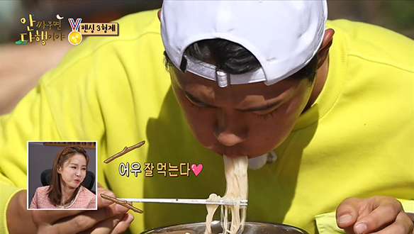 [선공개] 막내 상욱의 예술적인 면치기! 펜싱3형제의 먹방 타임☆ 클립