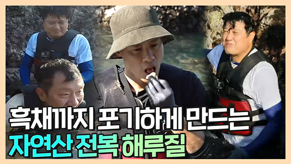 [기획영상] 흑채까지 포기하게 만드는 자연산 전복 해루질! 클립