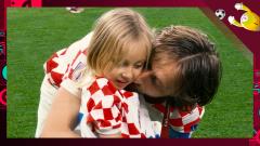 아빠와 함께 기쁨을! 크로아티아 대표팀 어린 아이들 이미지