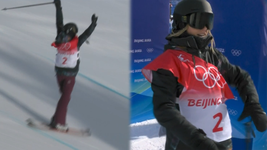 프리스타일 스키 | 여자 슬로프스타일 결승 '82.06!' 멋진 연기로 1위에 올라서는 켈리 실다루 이미지