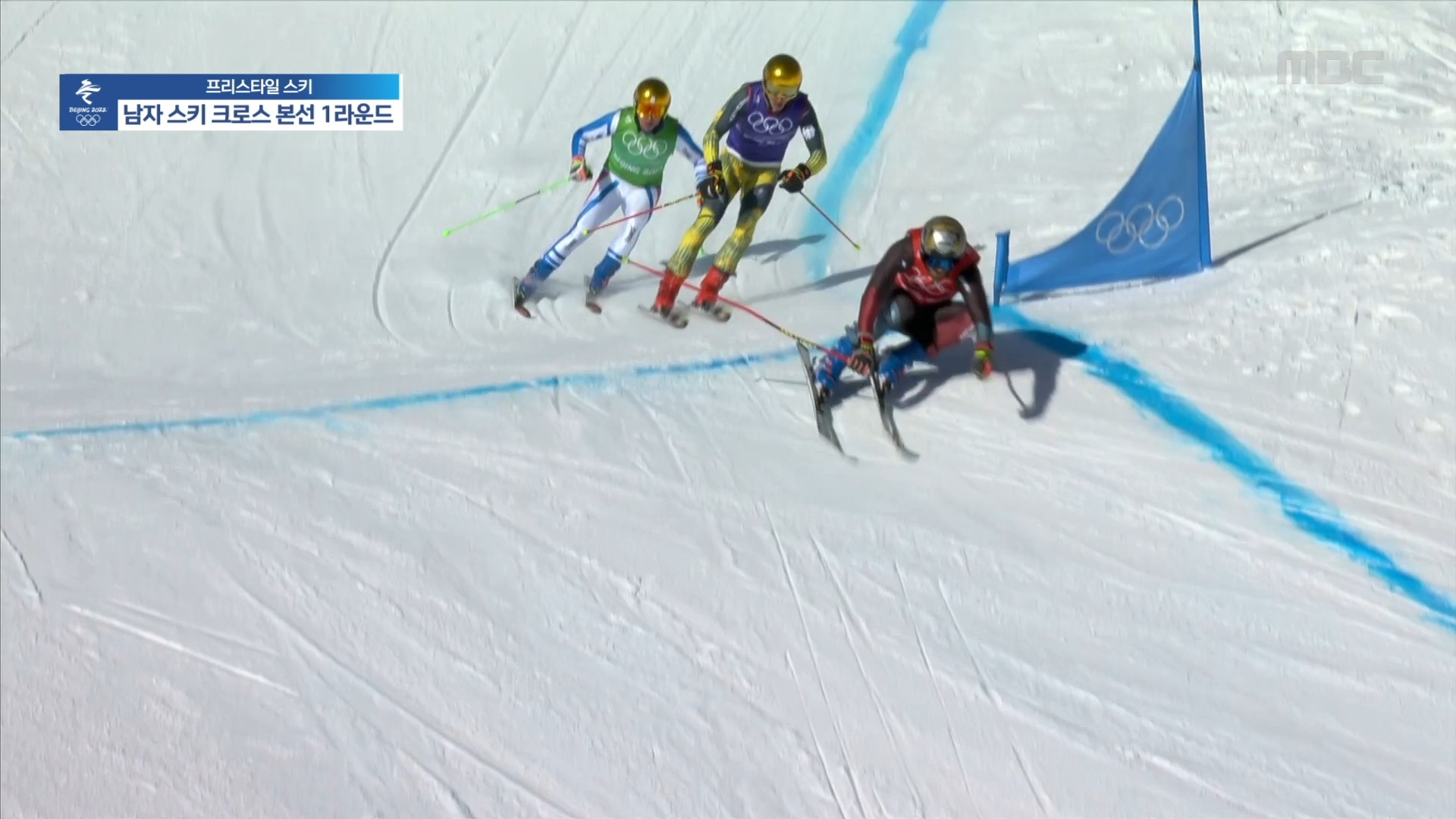 프리스타일 스키 | 남자 스키 크로스 '초반 스피드가 중요' 스위스의 알렉스 피바 1위로 통과! 이미지