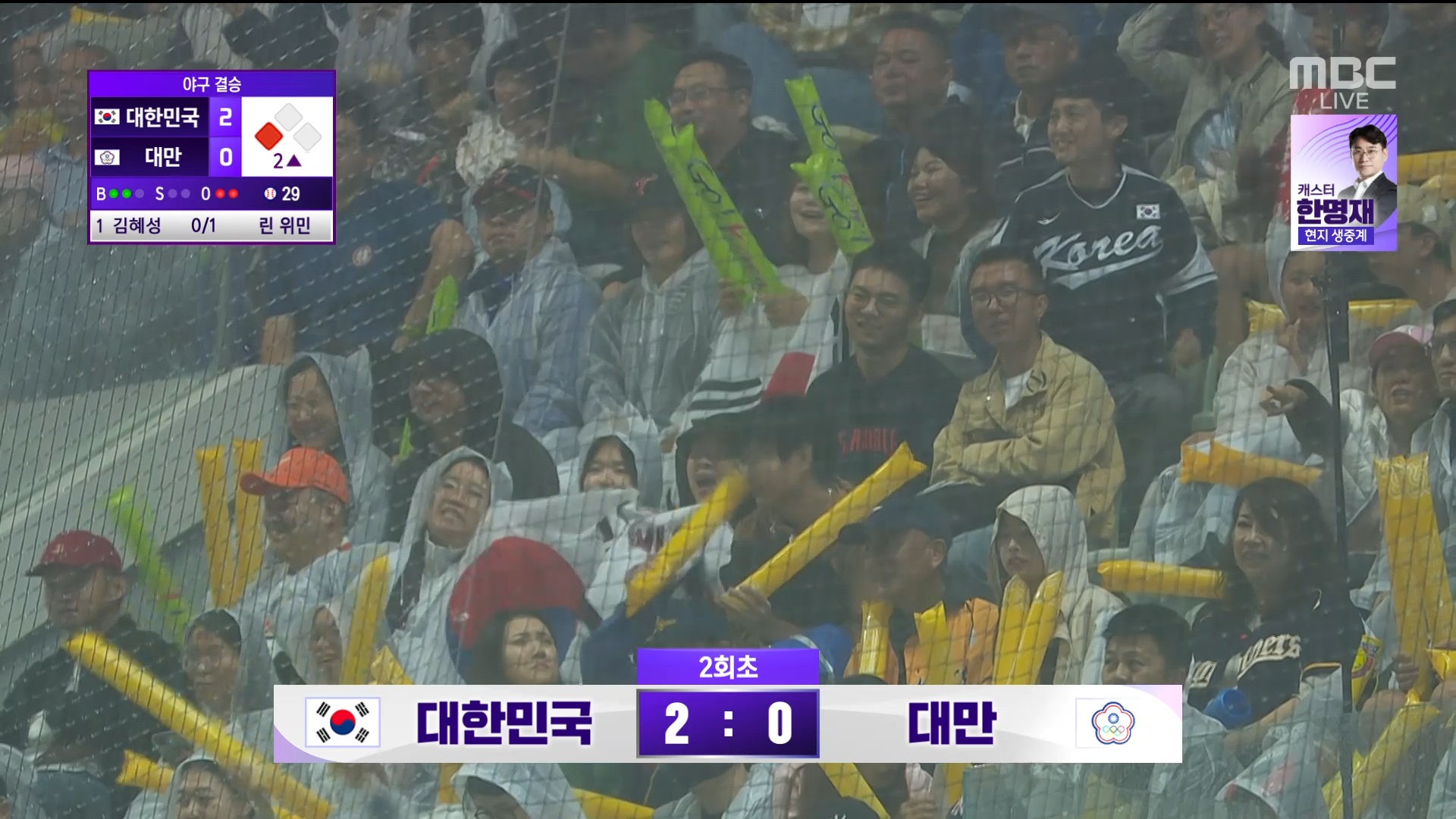 야구 | 결승 <대한민국:대만> 2회 초...'2:0'으로 첫 흐름을 주도하는 대한민국! 이미지