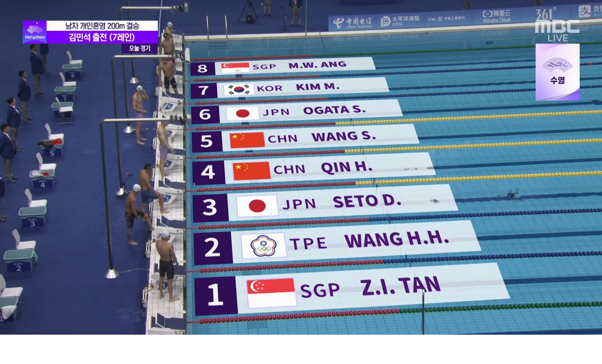 수영 | 남자 개인 혼영 200m 결승... '김민석' 자신의 한계를 뛰어 넘은 5위 이미지