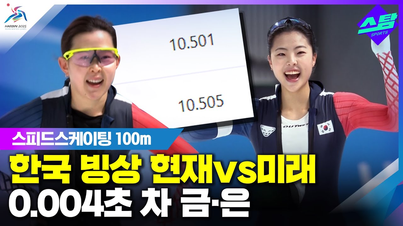 [스피드 여자 100m] 불과 0.004초..이나현 금! 김민선 은!  클립