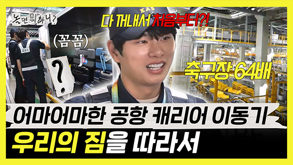 [기획영상] 최첨단 대형기와 수작업 소형기! 끝없는 캐리어 행렬 클립