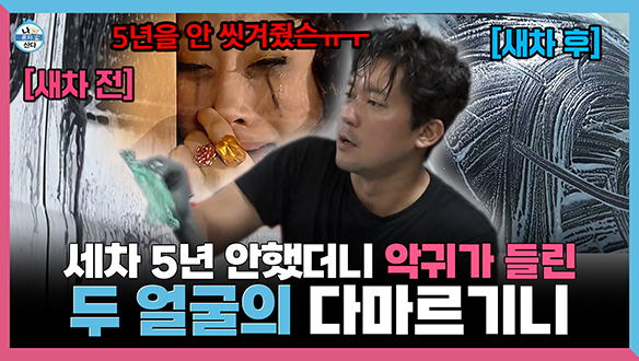 [기획영상] 5년 만에 세차라니ㅠㅜ 검은 눈물 흘리며 광광 우는 다마르기니 세차하기😭 클립