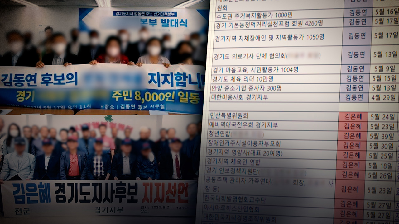 쏟아진 '지지 선언'‥ 실체는? 