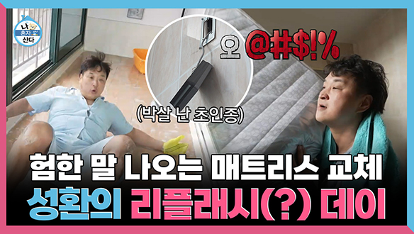 [기획영상] 험한 말 자동으로 나오는 매트리스 교체! 성환의 리플래시(?) 데이 클립
