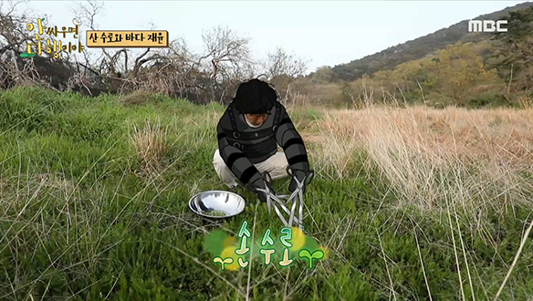 섬세한 가위질로 돌 미나리 캐는 김수로♣ 클립 이미지