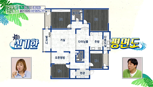<경기도 용인시 기흥구 신기한 평면도 아파트> #센터화장실 #공간분리 #파도파도홈서핑 클립 이미지