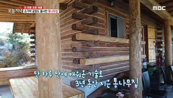 3년 동안 남편이 정성으로 직접 지은 통나무집🏚 클립 이미지