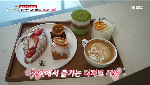 제주 느낌 물씬~🌺 정원 카페에서 맛보는 '감귤 디저트'  클립 이미지