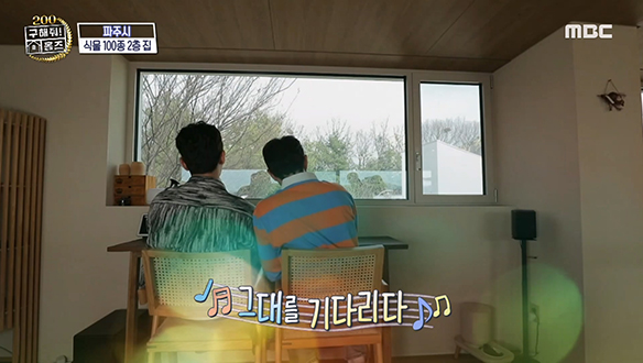 <경기도 파주시 식물 100종 2층 집> 느티나무 뷰 테이블에 앉아 영탁 코디가 부르는 '가을 우체국 앞에서'♪ 클립 이미지