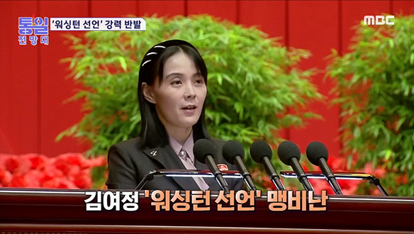 '복수결의' 화형식 김여정 막말 비난 클립 이미지