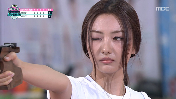 [사격 4강] 퍼펙스 게임 달성?! 압도적인 경기로 1승을 얻어낸 MEOVV 가원 클립 이미지