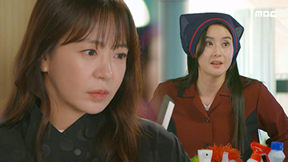 "여기 청소하러 온 거야?" 청소부로 복직한 상아(최정윤)와 마주한 선주(심이영)