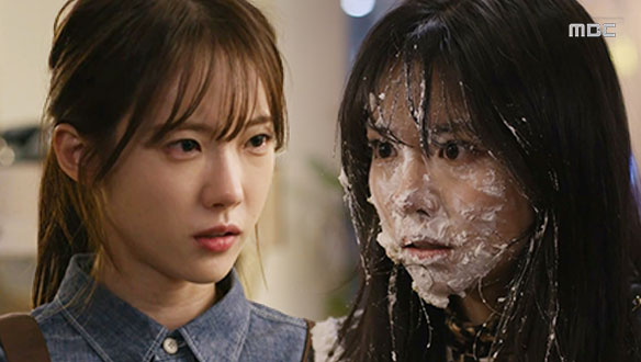 "너 같은 건 봐주지 말래!" 미소(이루다), 세리(박서연)를 향해 던진 케이크