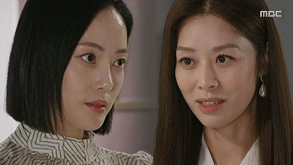 "수정이 친모 일 그쪽이 전했죠?" 설희(장신영)를 향한 경채(윤아정)의 추궁