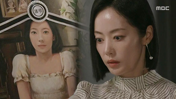 "누가 이런 짓을..." 경채(윤아정)에게 아들의 유작을 전달한 연숙(이칸희)