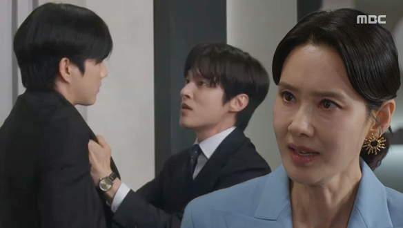 “뭐? 내가 채 대표 아들?“ 백호(윤선우), 금두꺼비를 가져간 준호(박건일)에 폭발