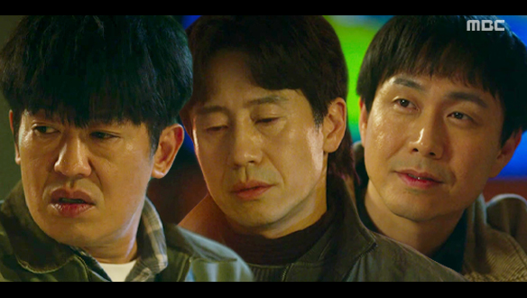 “죽기 살기로 달려들어 봐야지“ 작전을 앞두고 결의를 다지는 호명(신하균) X 제순(오정세) X 범룡(허성태)