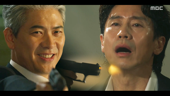 “물건값은 줘야겠지?“ 망설임도 없이 호명(신하균)을 향해 총을 쏜 경욱(김상경)