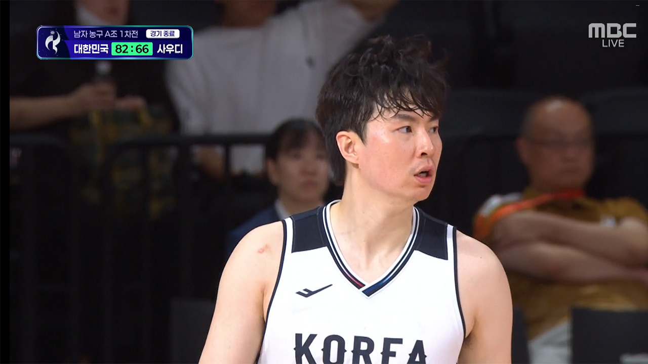 대한민국vs사우디 82 : 66으로 대한민국 첫 승! 🔥
