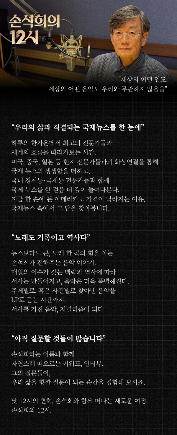 손석희의 12시 프로그램 소개