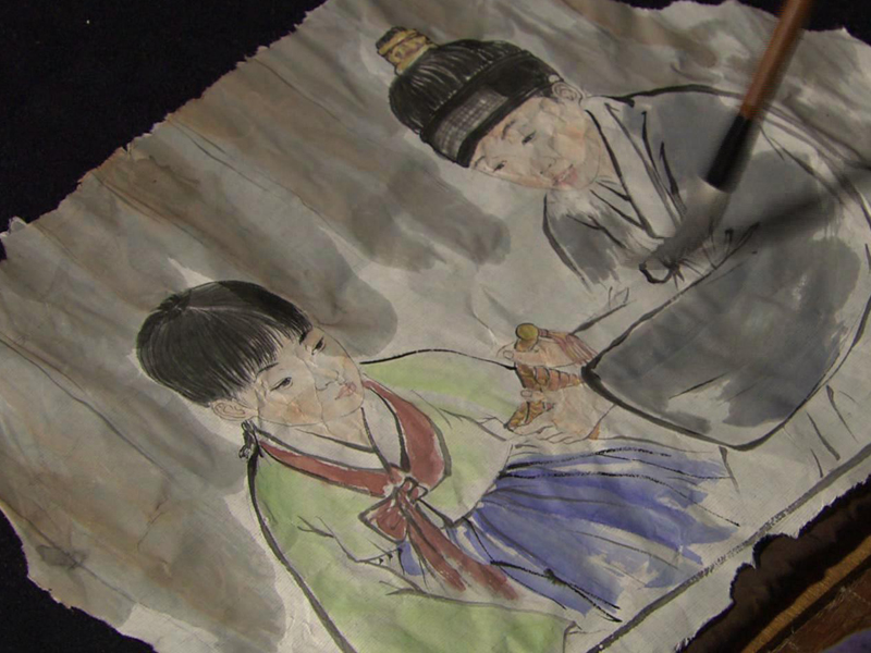 산과의 추억을 그리다 도화서 물건을 훔쳤다는 누명을 쓰게되는 송연 클립 이미지